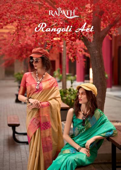 RANGOLI ART BY RAJPATH DESIGNER SILK SAREE WHOLESALER IN INDIA